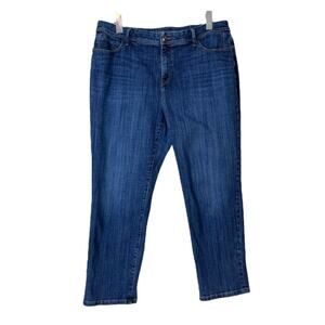 Chico’s 2.5 Jeans So Slimming Girlfriend Crop Mid Rise Medium Wash Women Size 14